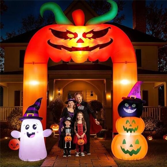 New 11 FT(H) x 8.5 FT(L) Giant Halloween Inflatables Archway, Halloween - Picture 8 of 8